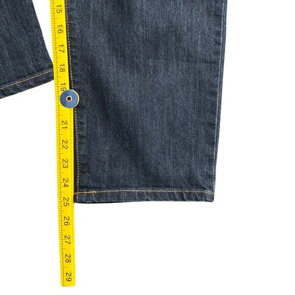ALFRED SUNG Dark‎ Wash Five Pocket Design Straight Leg Cropped Jeans Size 18 - Picture 7 of 7